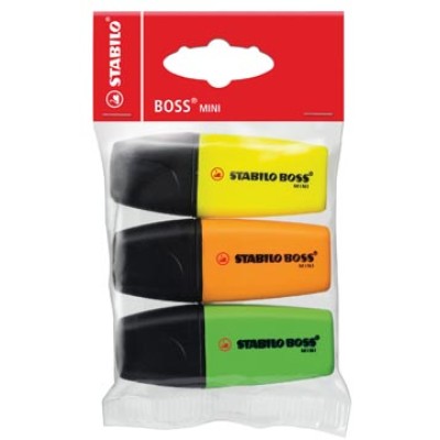 STABILO BOSS MINI MARKER 3X