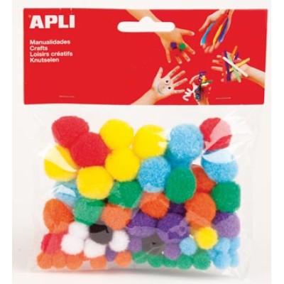 APLI POMPON ASS KLEUR 78X