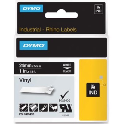 RHINO TAPE 24MM VINYL WIT/ZW