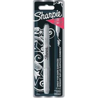 SHARPIE PERM MARK METAL F ZILV