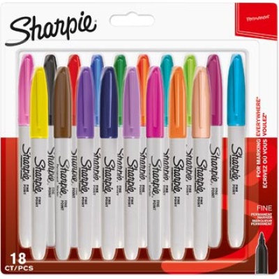 SHARPIE PERM MARKER F BL18 ASS