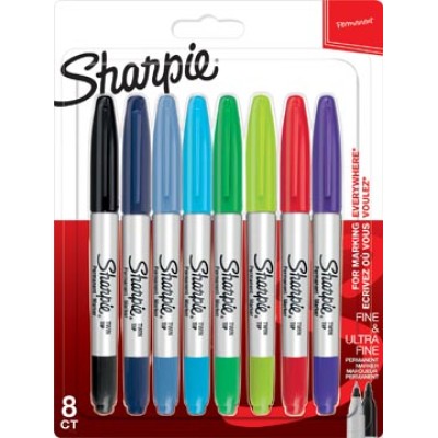 SHARPIE PERM MARKER TWIN BL8