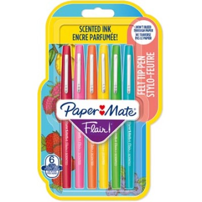 FLAIR FINELINER SCENT ASS BL6