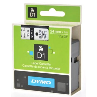 DYMO TAPE D1 24MM ZW/WIT