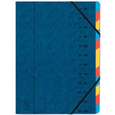 VOORORDNER 12 TABS BLAUW