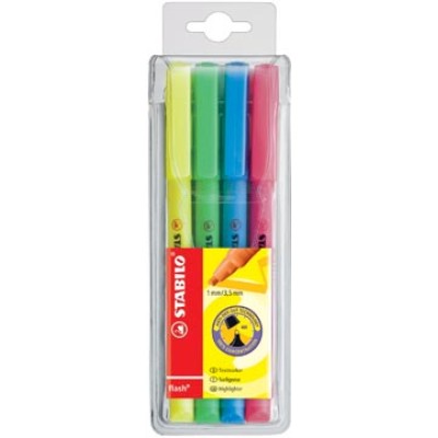 STABILO FLASH MARKEERSTIFT 4X