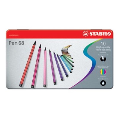 STABILO PEN 68 METAALDOOS 10X