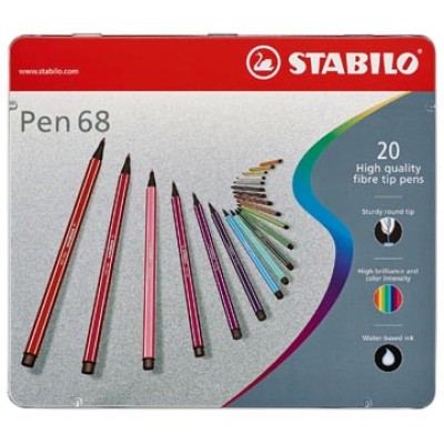 STABILO PEN 68 METAALDOOS 20X