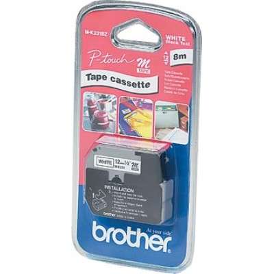 BROTHER TAPE M 12MM ZWART/WIT