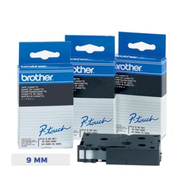 BROTHER TAPE TC 9MM BLAUW/WIT