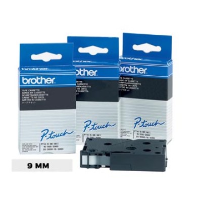 BROTHER TAPE TC 9MM WIT/ZWART