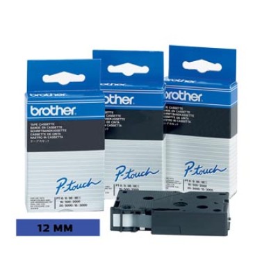 BROTHER TAPE TC 12MM ZW/BLAUW