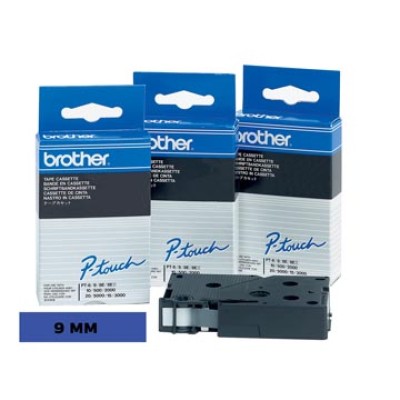 BROTHER TAPE TC 9MM ZW/BLAUW