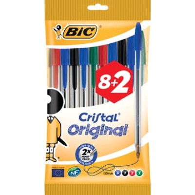 BIC CRISTAL ASSORTI BLS 8+2