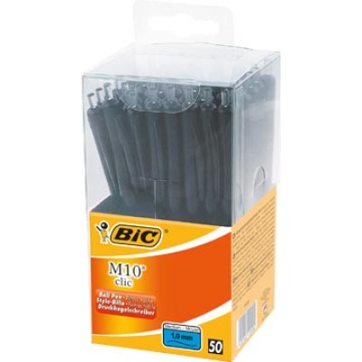 BIC BALPEN M10 ZWART DS 50X