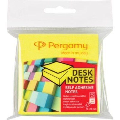 PERGAMY NOTES 76X76 GL+GRN 2PK