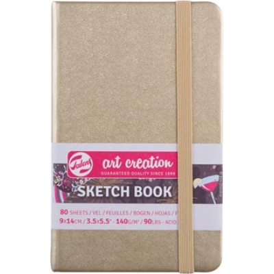 TAC SCHETSBOEK 9X14 GOLD