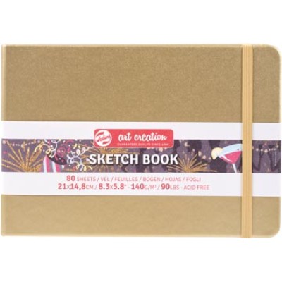 TAC SCHETSBOEK 21X15 GOLD