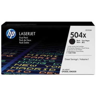 HP TONER 504X CE250XD BLK 2X