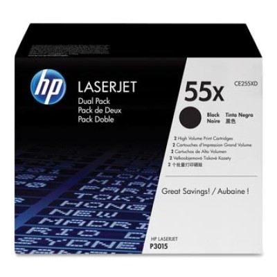 HP TONER 55X CE255XD BLK 2X