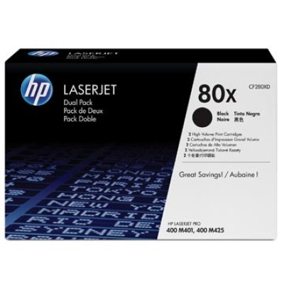 HP TONER 80X CF280XD BLK 2X