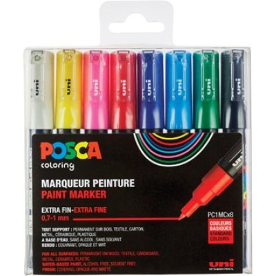 POSCA MARKER PC1MC SET 8 ASS