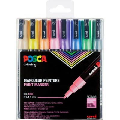 POSCA MARKER PC3M PASTEL 8X