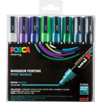 POSCA MARKER PC5M KOUD 8X