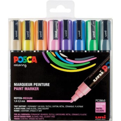 POSCA MARKER PC5M PASTEL 8X