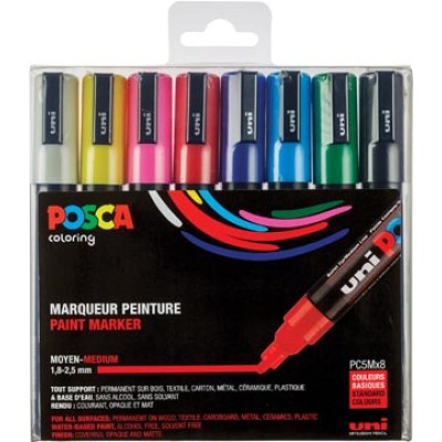 POSCA MARKER PC5M SET 8 ASS