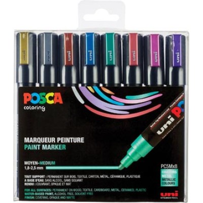 POSCA MARKER PC5M METALLIC 8X