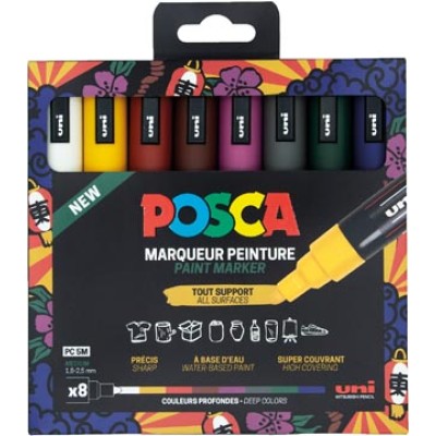 POSCA PAINTMARKER M ASS 8X