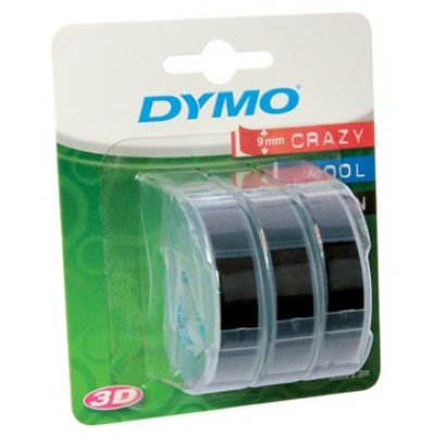 DYMO TAPE D3 9MM WT/ZW BLS3X