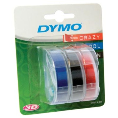 DYMO TAPE D3 9MM ASSORT BLS3X